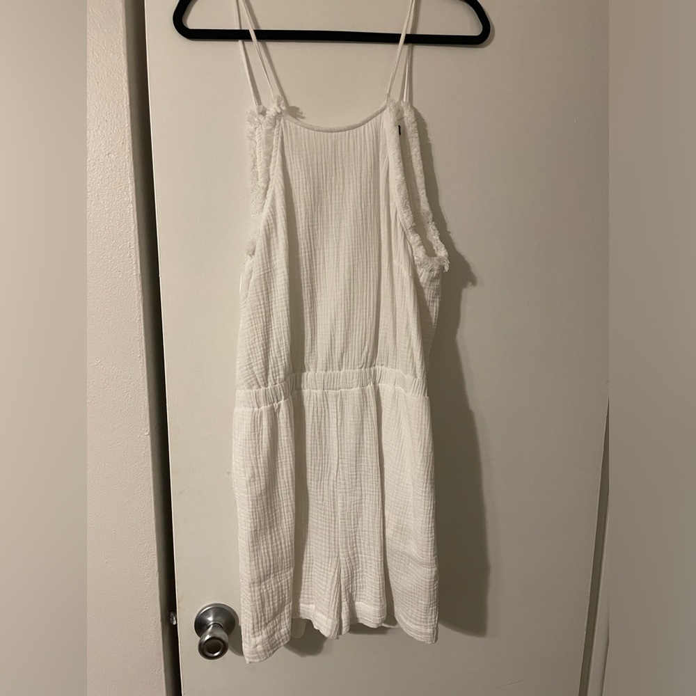 INC white linen romper
